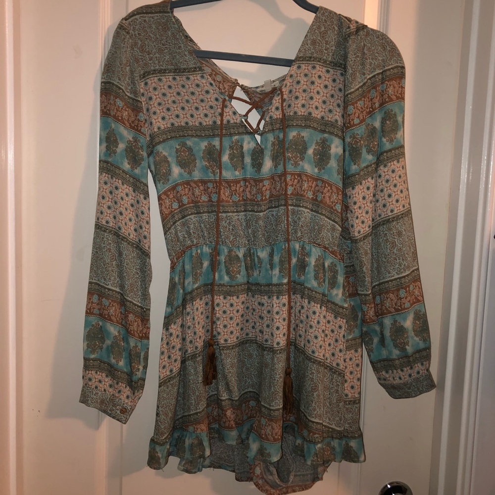 Patterned romper